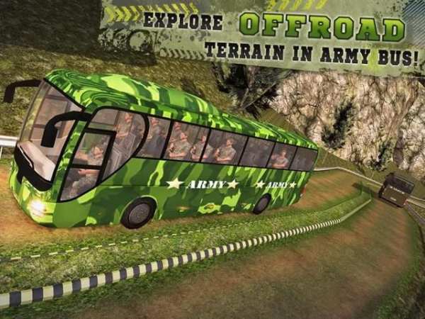 OffRoad US Army Coach Bus Driv screenshot 3