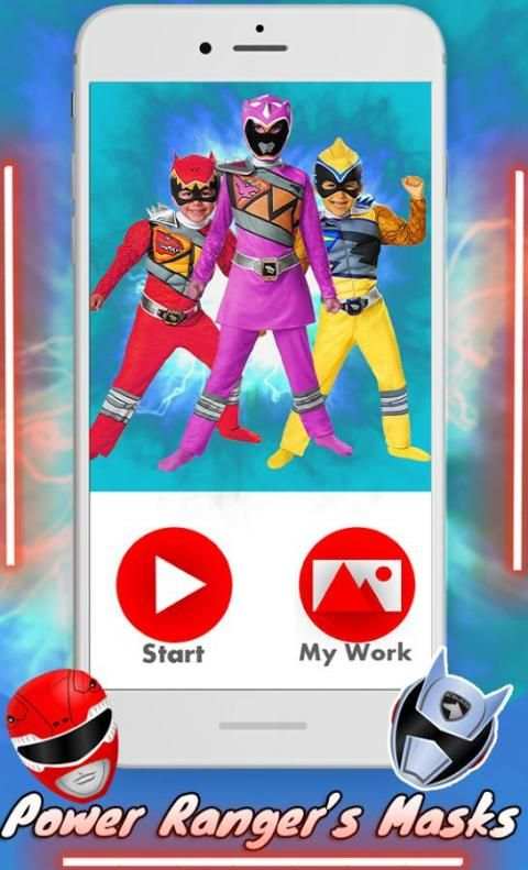 Power hero rangers Masks : change face morph скриншот 7
