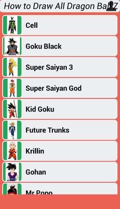 How to Draw All Dragon Ball Z Characters скриншот 7
