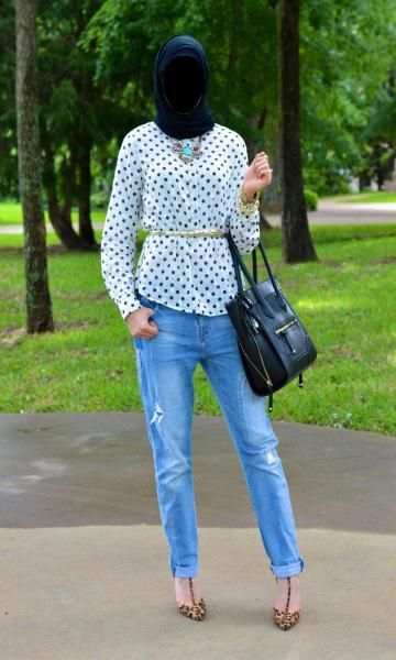 Hijab Ladies Jeans Style Photo Frames 1 تصوير الشاشة