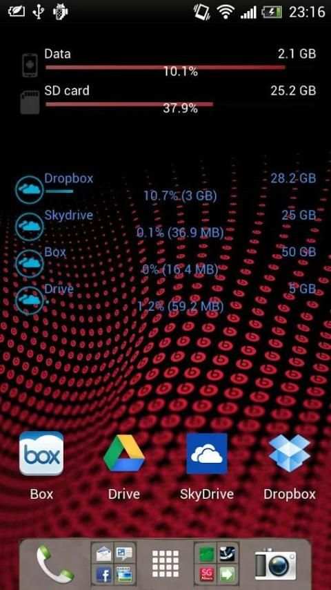 Storage Widget+ स्क्रीनशॉट 2