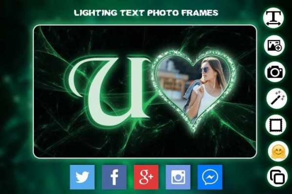 Lighting Text Photo Frame screenshot 1