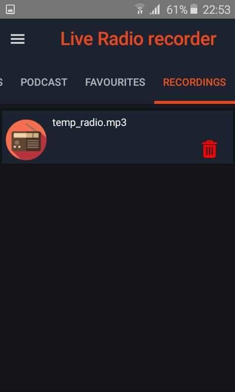 Live Radio Recorder 1 تصوير الشاشة