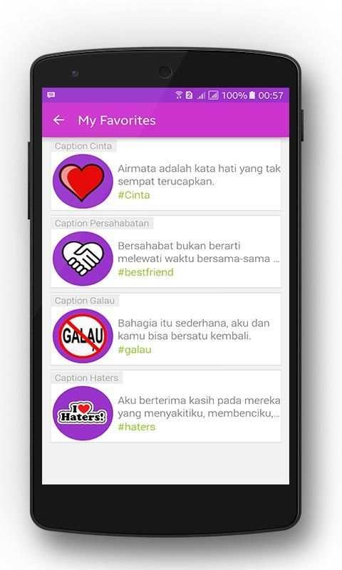 Caption IG Keren screenshot 1