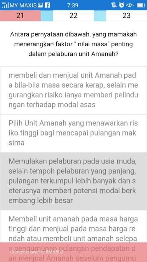 Kuiz Pelaburan PNB screenshot 2