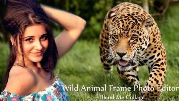Wild Animal Frame Photo Editor - Blend Me Collage скриншот 1