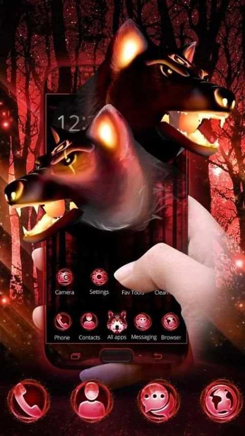 Angry Fire Wolf 3D Theme स्क्रीनशॉट 4