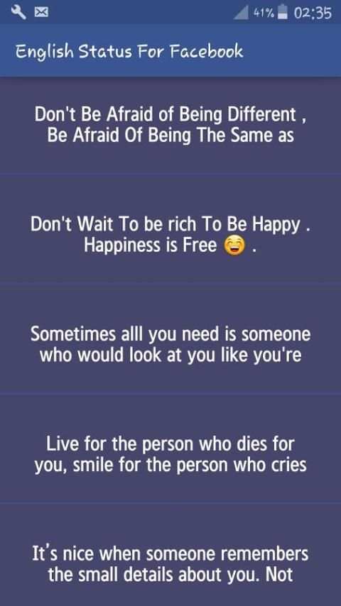 English Status For Facebook screenshot 5