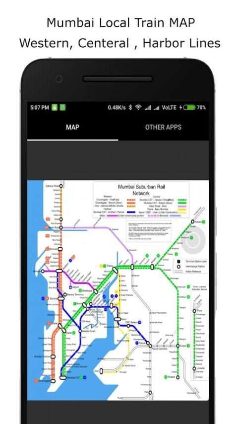 Mumbai Local Train Map 4 تصوير الشاشة