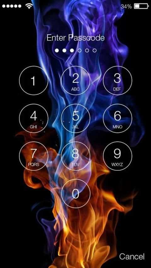 Fire and Ice PIN Screen Lock 4 تصوير الشاشة
