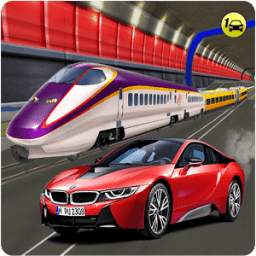 Sports Car vs Train: High Speed Racing Game