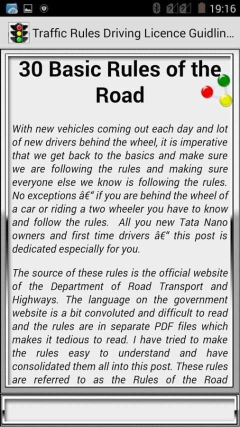 Traffic Rules Driving License Guidelines screenshot 2