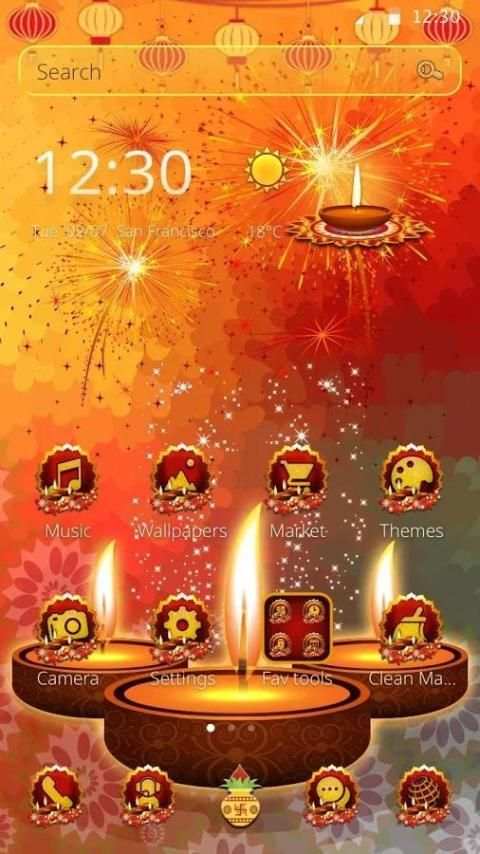 Happy and Shubh Deewali Theme 3 تصوير الشاشة