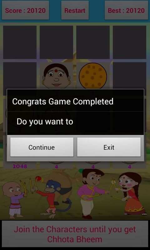 Chhota Bheem 2048 Game स्क्रीनशॉट 6