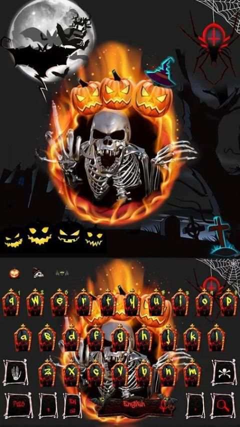 Halloween skull Keyboard Theme screenshot 2