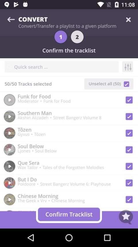 Soundiiz: transfer your playlists скриншот 17