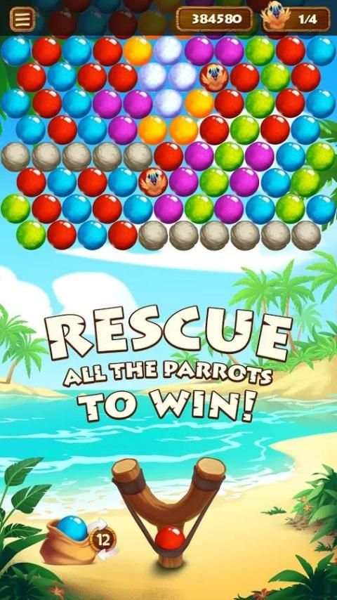 Bubble Beach Bird Rescue 4 تصوير الشاشة