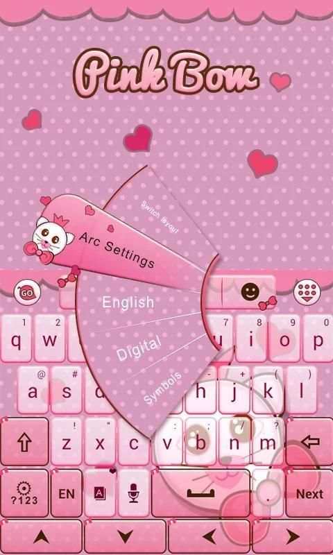 Pink Bow GO Keyboard Theme screenshot 2