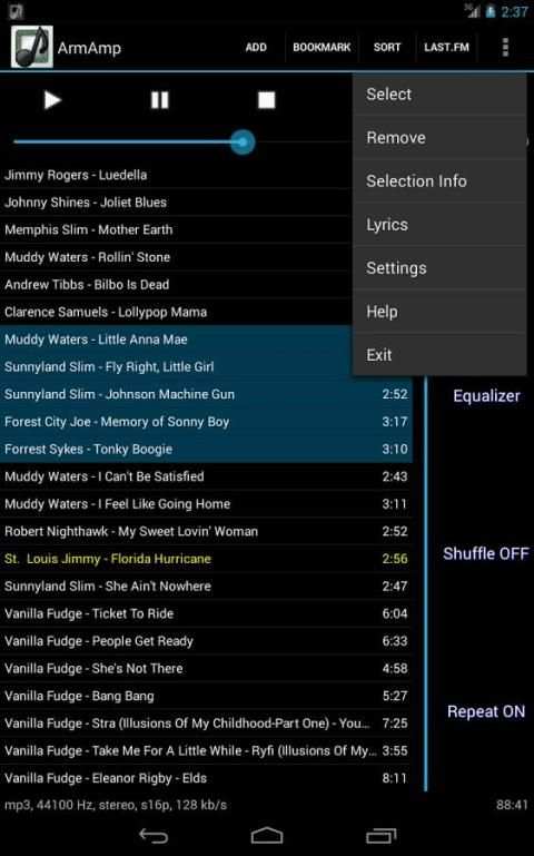 ArmAmp Music Player скриншот 1