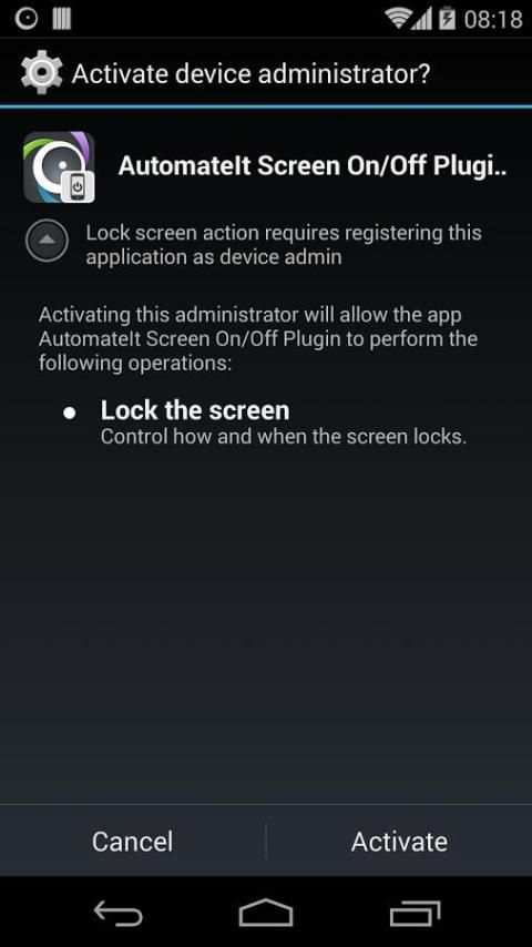 AutomateIt Screen On-Off&Lock 2 تصوير الشاشة