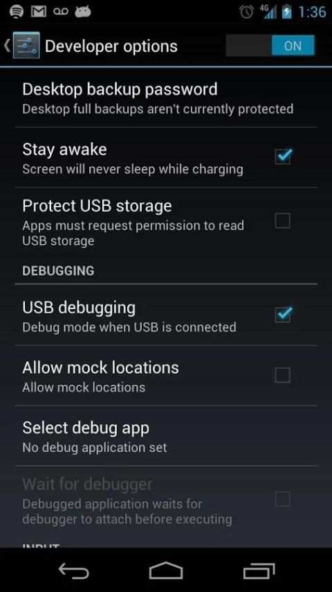 Developer Settings Shortcut screenshot 1