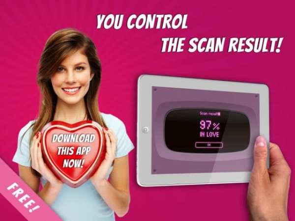 Free Love Finger Scanner Prank screenshot 1