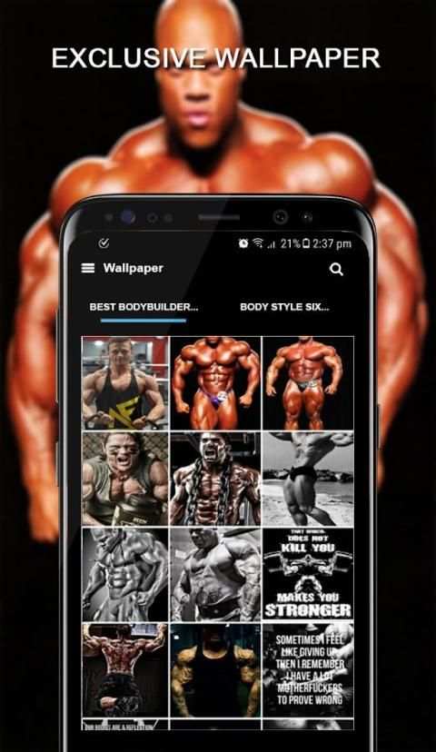 Bodybuilding Fitness Gym Workout Wallpaper 2 تصوير الشاشة