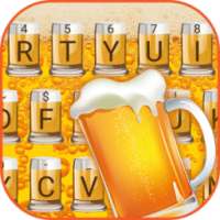 Bubbling Beer Theme&Emoji Keyboard