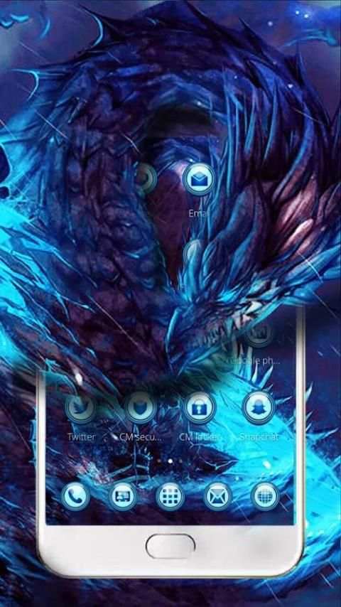 Tema Biru Neon Blue screenshot 2