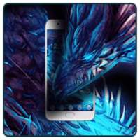 Neon Blue Dragon Theme on 9Apps