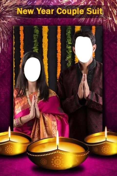 New Year Couple Photo Suit:Traditional Photo Suit 2 تصوير الشاشة
