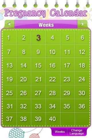 Pregnancy Calendar स्क्रीनशॉट 2