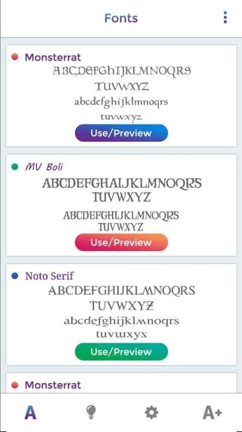 Serif Fonts Style 4 تصوير الشاشة