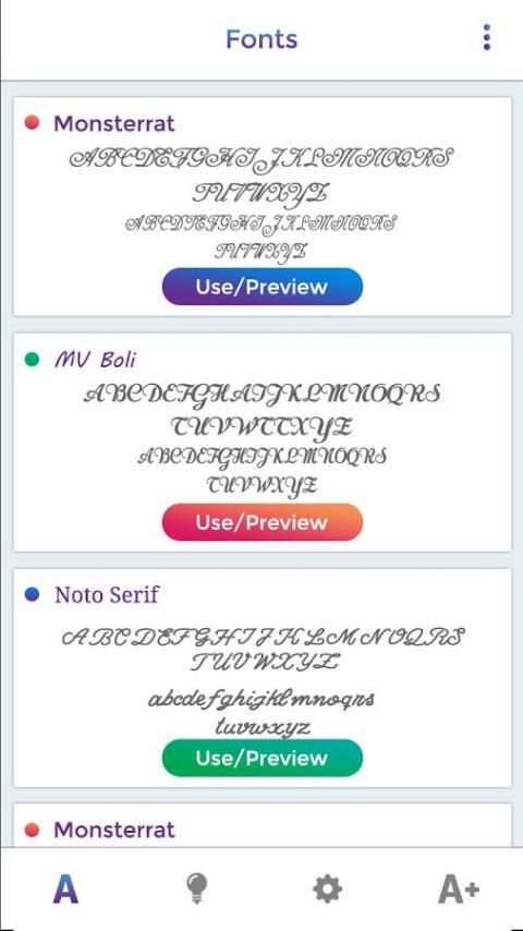 Script Fonts Style скриншот 5