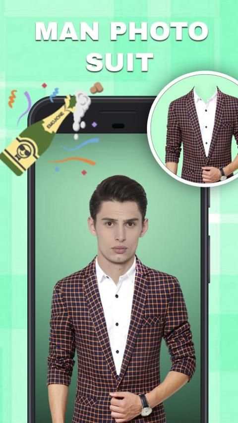 Man Photo Suit Montage 2 تصوير الشاشة
