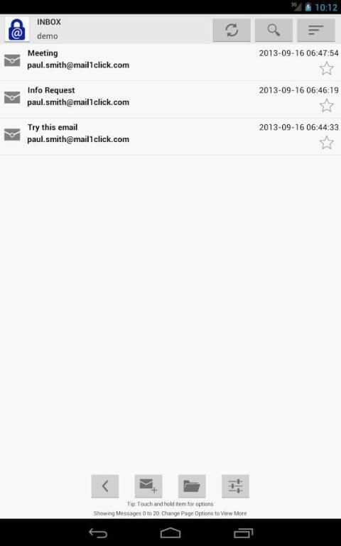 Mail1Click - Secure Mail скриншот 2