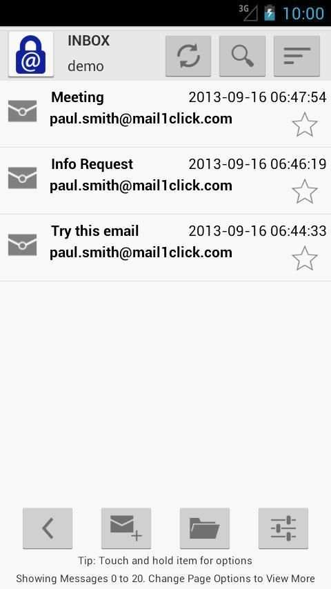 Mail1Click - Secure Mail скриншот 10