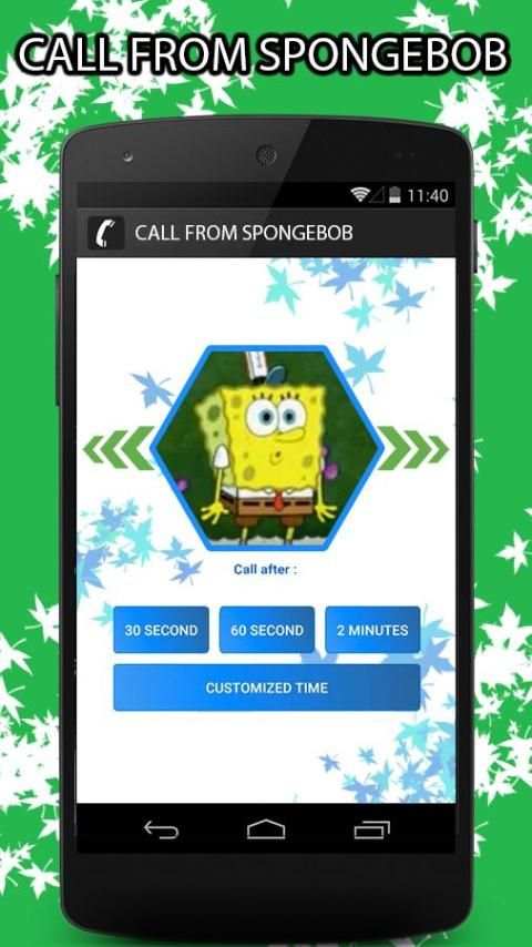 Call from Spong Bob Square pants Prank screenshot 5