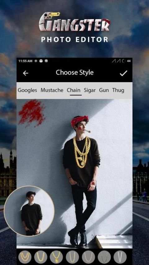 Gangster Photo Editor स्क्रीनशॉट 2