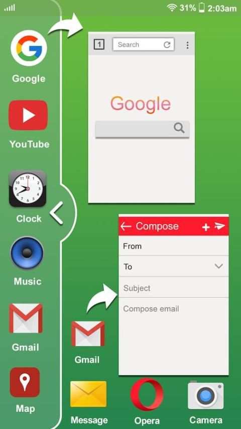 Multi Window - Split Screen & Slide Bar : Launcher скриншот 2