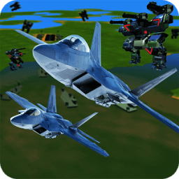 F22 VS Robots - Flying Raptor Invader Shooting иконка