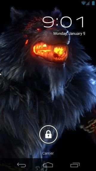 Evil Fire Wolf Live Wallpaper screenshot 1