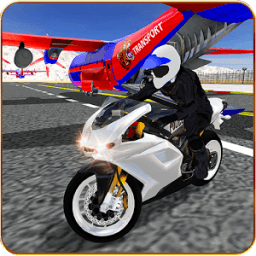 Real Police Airplane Bike Transport Driver أيقونة