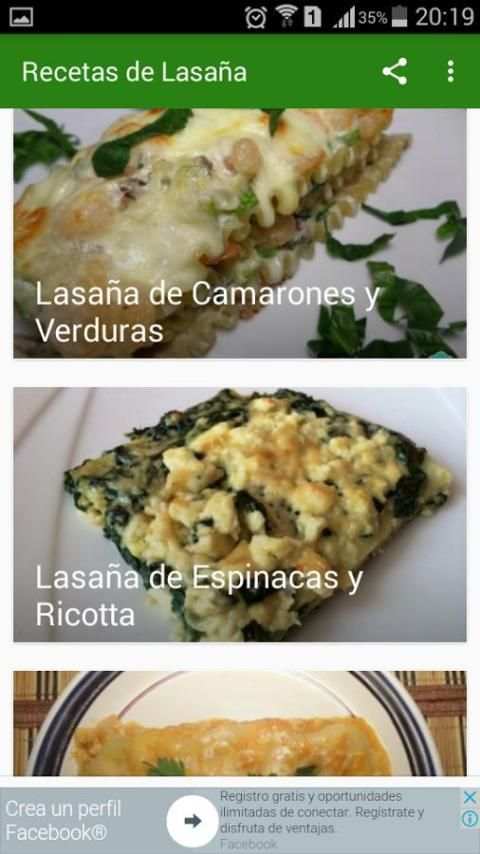 Recetas de Lasaña 2 تصوير الشاشة
