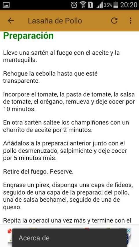 Recetas de Lasaña 3 تصوير الشاشة