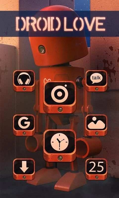 Droid Love GO Launcher 3 تصوير الشاشة