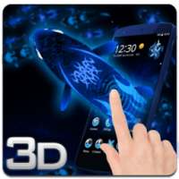 Neon Koi Fish Space 3D Theme