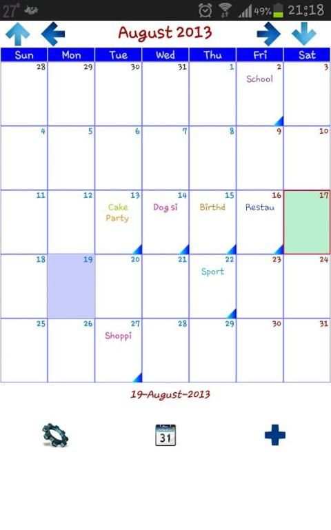 My Calendar 7 تصوير الشاشة