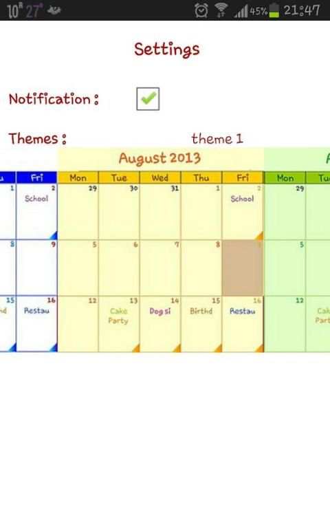 My Calendar 1 تصوير الشاشة