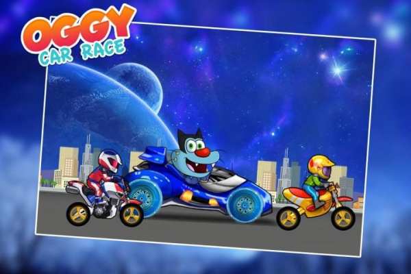 Oggy Car Racing Game скриншот 2